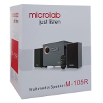 MICROLAB ηχεία M-105R, 2.1ch, 5W & 2x 2.5W, USB/SD Card/3.5mm/FM, μαύρα