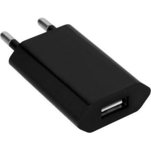 Powertech USB Wall Adapter 1A 1USB - BLACK